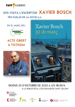Ens visita l'escriptor Xavier Bosch, per parlar de la novel·la 32 de març | 