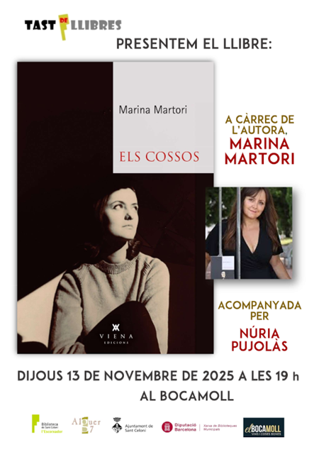 Presentació del llibre Els cossos, amb l'autora Marina Martori Tast de llibres al Bocamoll. Acompanyada de Núria Pujolàs | 