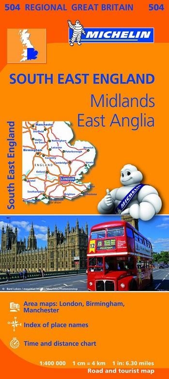 MAPA REGIONAL SOUTH EAST ENGLAND, THE MIDLANDS, EAST ANGLIA | 9782067183346 | VARIOS AUTORES