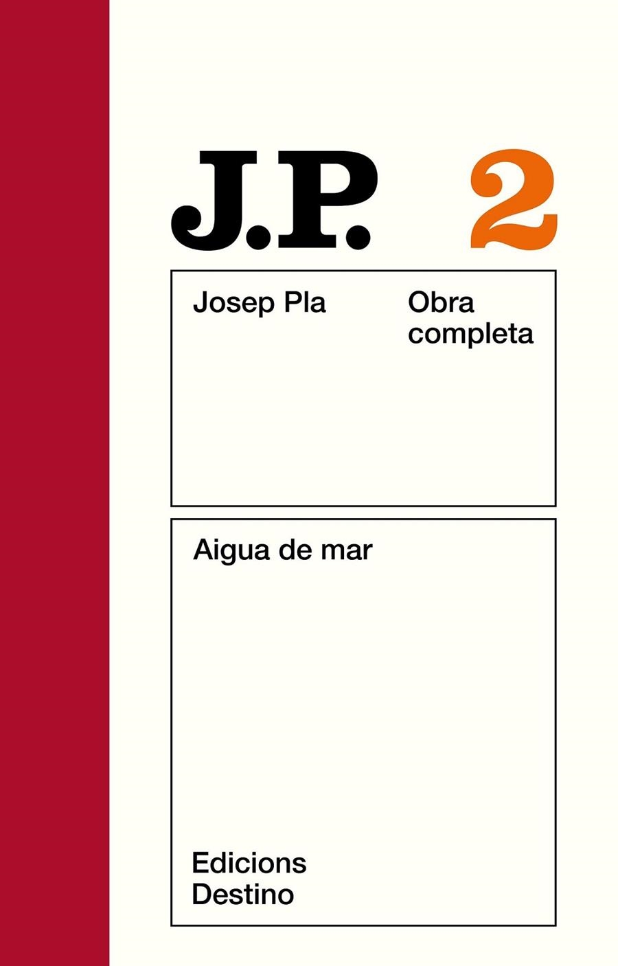 PLA O.C. 2 : AIGUA DE MAR | 9788423304615 | Pla, Josep