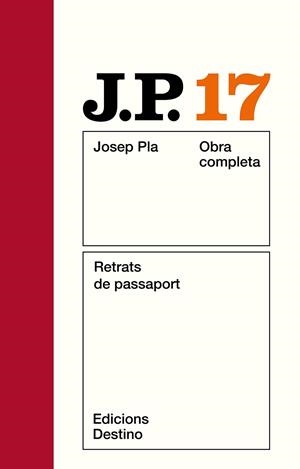 PLA O.C. 17 : RETRATS DE PASSAPORT | 9788423305834 | Pla, Josep