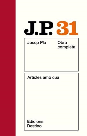 PLA O.C. 31 : ARTICLES AMB CUA | 9788423304363 | Pla, Josep