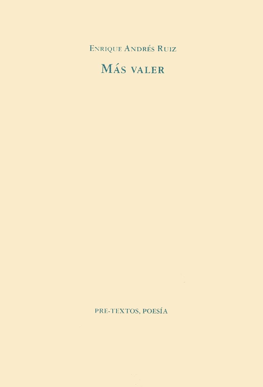 MAS VALER | 9788481910131 | RUIZ, ENRIQUE ANDRES
