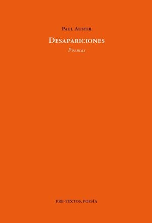 DESAPARICIONES : POEMAS | 9788481910858 | AUSTER, PAUL