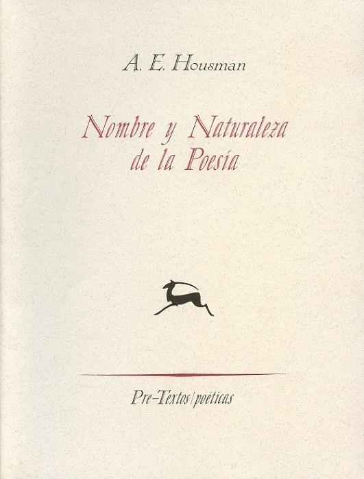 NOMBRE Y NATURALEZA DE LA POESIA | 9788481911671 | HOUSMAN, A. E.