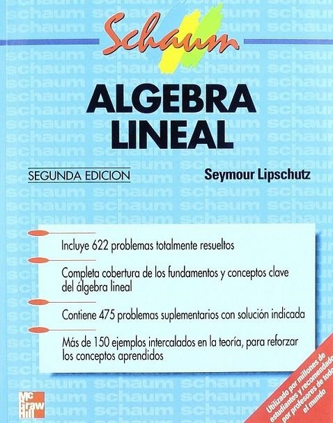 ALGEBRA LINEAL | 9788476157589 | Lipschutz, Seymour