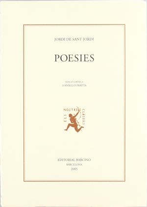 POESIES | 9788472267169 | SANT JORDI, JORDI DE