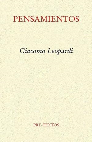 PENSAMIENTOS | 9788481911909 | LEOPARDI, GIACOMO
