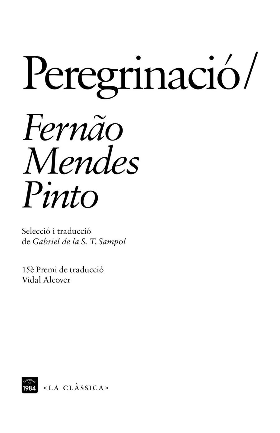 PEREGRINACIÓ | 9788416987221 | PINTO, MENDES , FERÑO