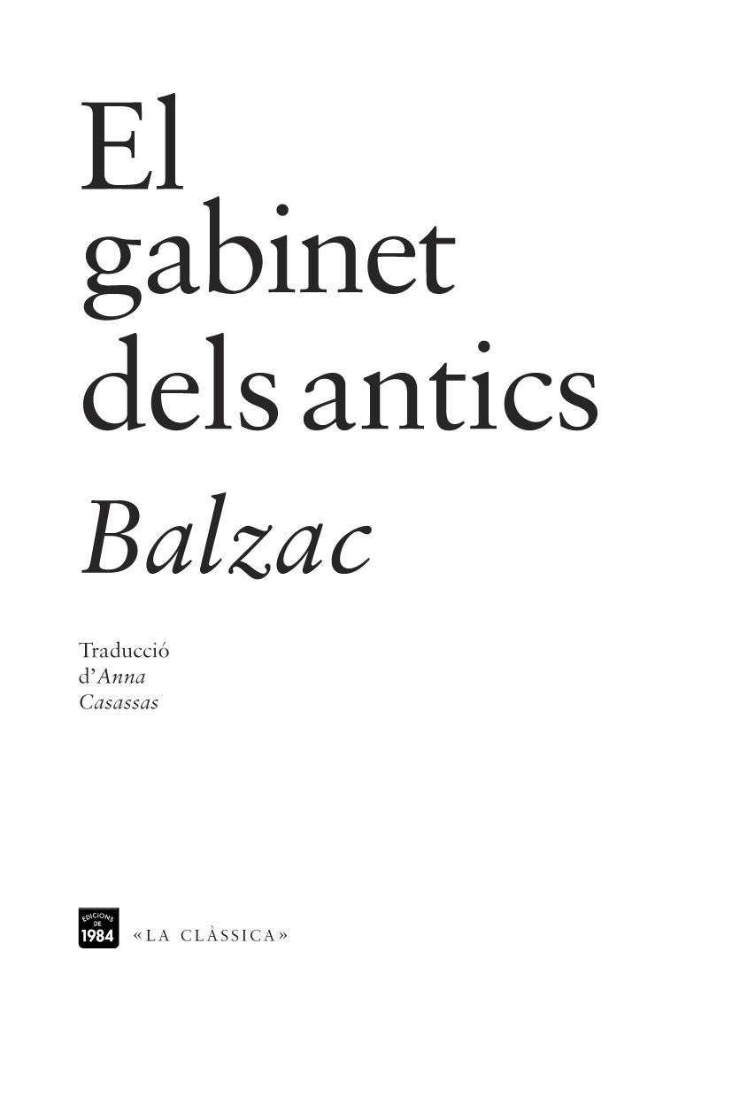 GABINET DELS ANTICS | 9788415835110 | BALZAC, HONORE DE (1799-1850) [VER TITULOS]
