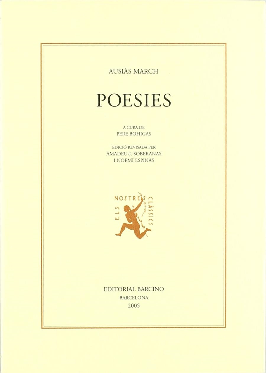 POESIES AUSIAS MARCH | 9788472267152 | MARCH, AUSIAS