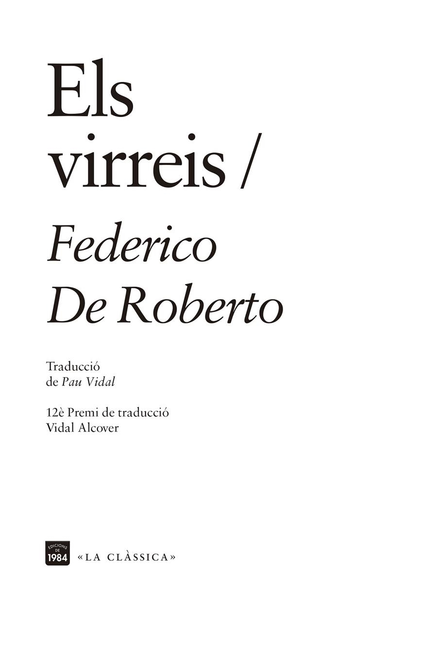 VIRREIS,ELS | 9788416987832 | DE ROBERTO, FEDERICO