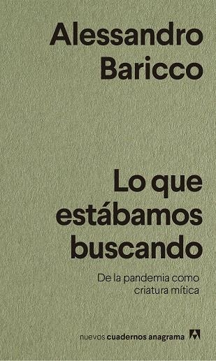 QUE ESTÁBAMOS BUSCANDO | 9788433916518 | BARICCO, ALESSANDRO