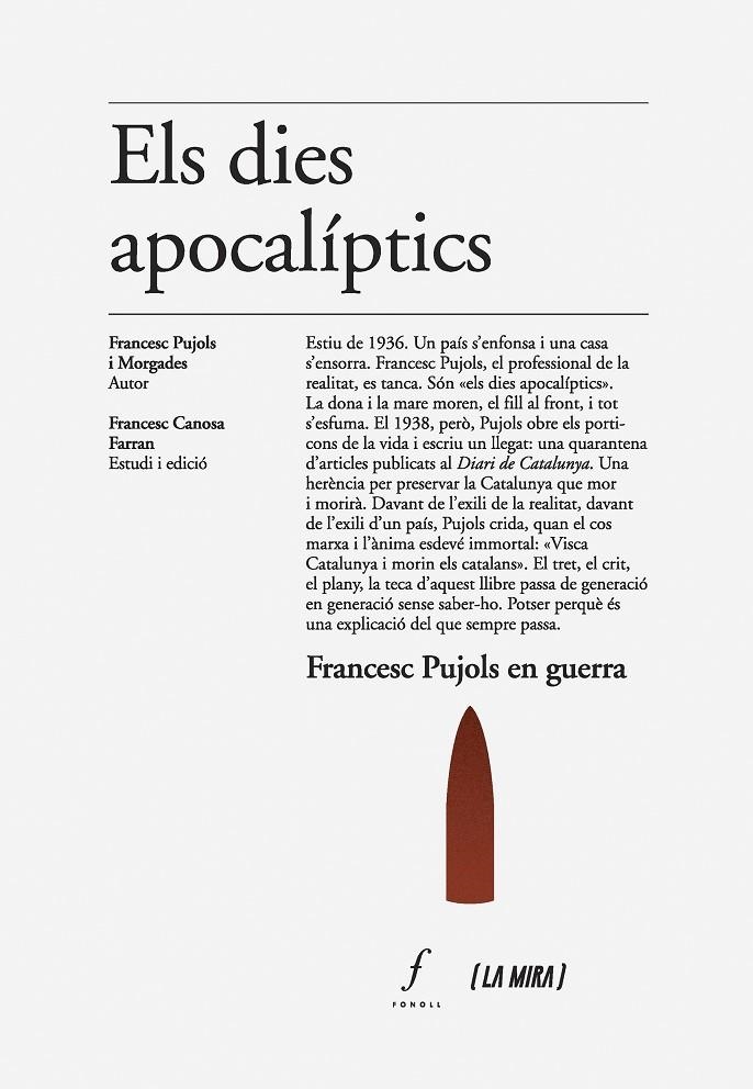 DIES APOCALÍPTICS | 9788412536447 | PUJOLS MORGADES, FRANCESC