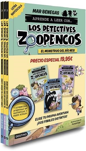 PACK APRENDE A LEER CON... ¡LOS DETECTIVES ZOOPENCOS! 1, 2 Y 3: EN LETRA | 9788408300946 | BENEGAS, MAR