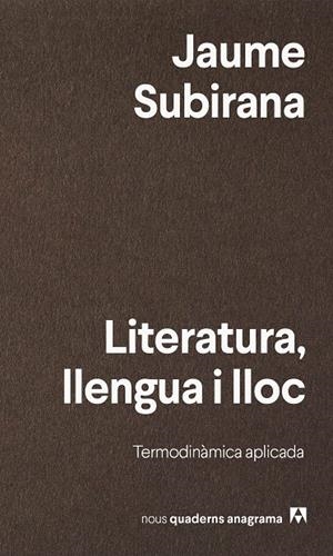 LITERATURA, LLENGUA I LLOC | 9788433947161 | SUBIRANA, JAUME